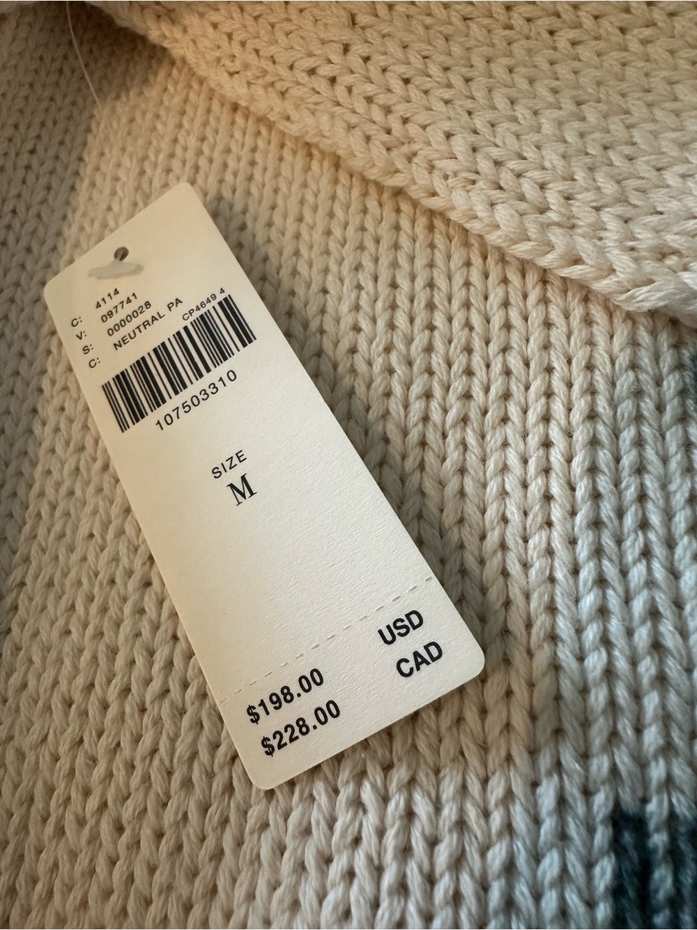 New with Tag! Anthropologie Pilcro “Southcoast Speedway' Graphic Knit Sweater M - Picture 6 of 11